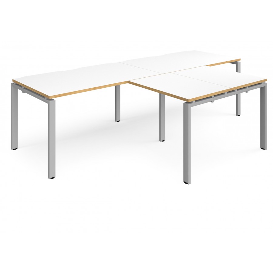 Adapt 2 Person  L Shape Desks with Return Unit